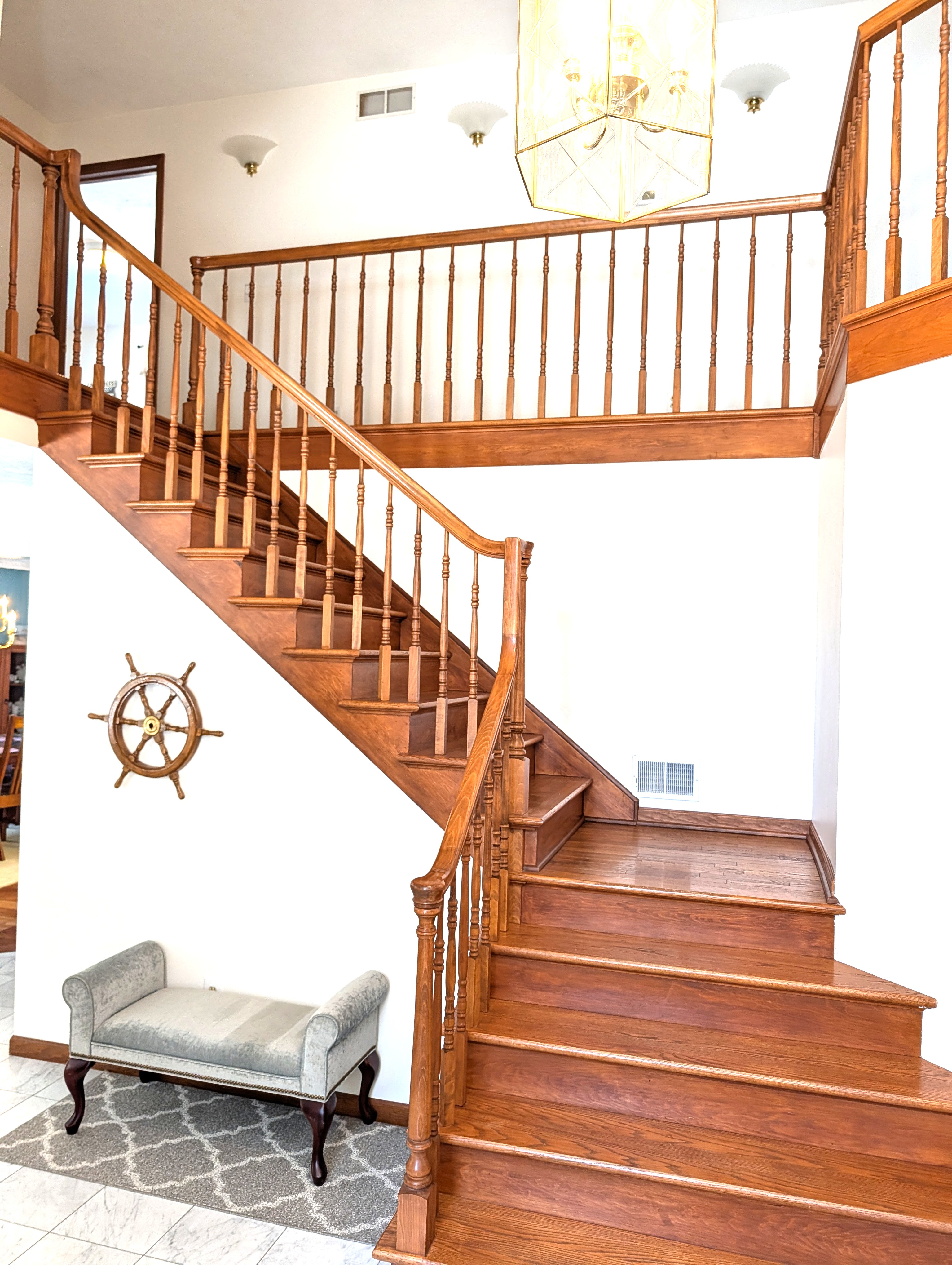 STAIRS:  These are the stairs up to the second floor.  (All further photos are from the second floor.)