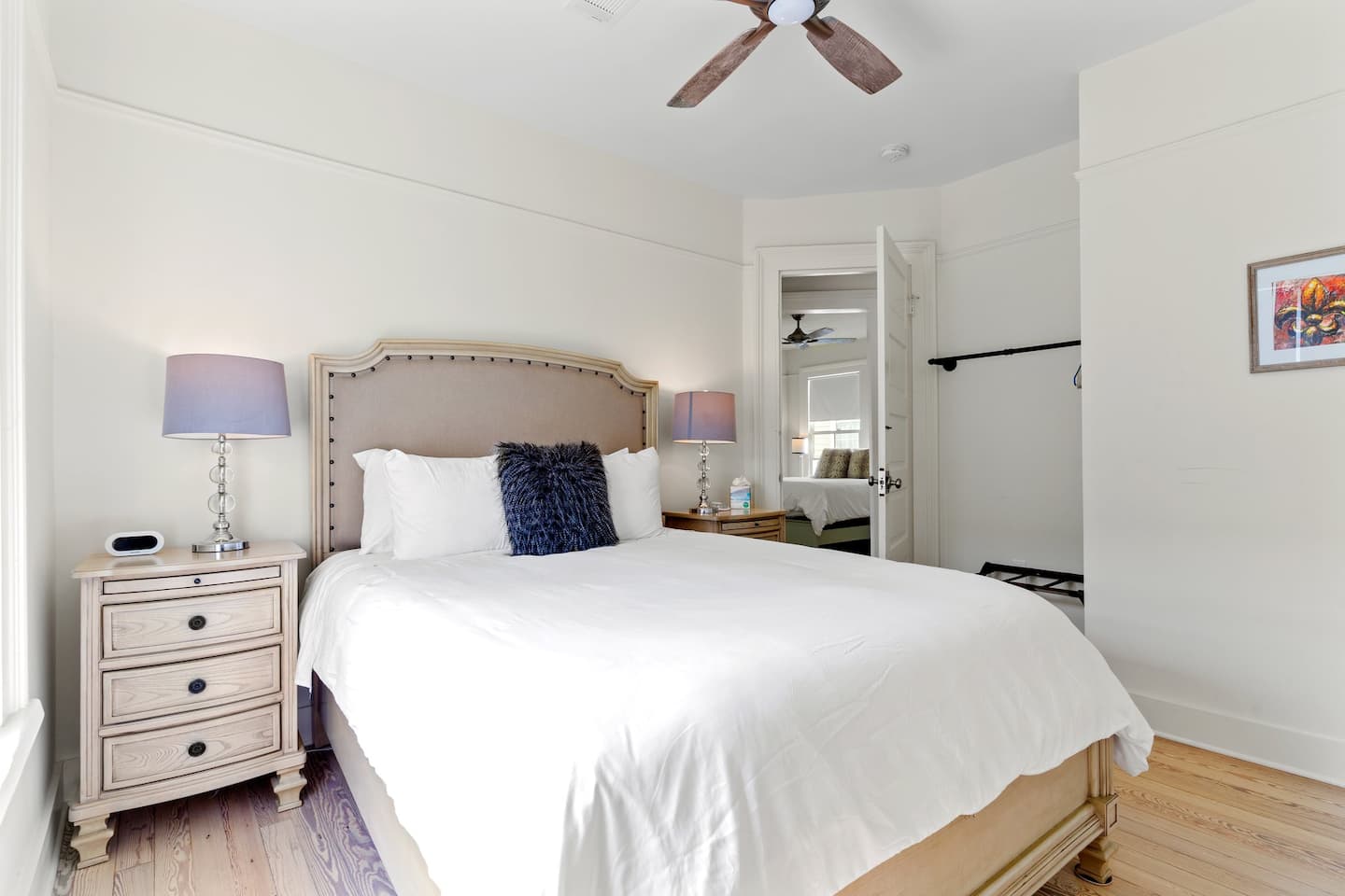 First Bedroom| Storage racks provided in each bedroom