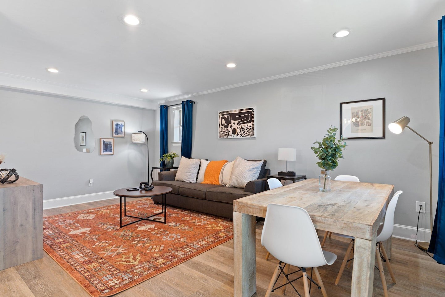 Living Room + Dining Area