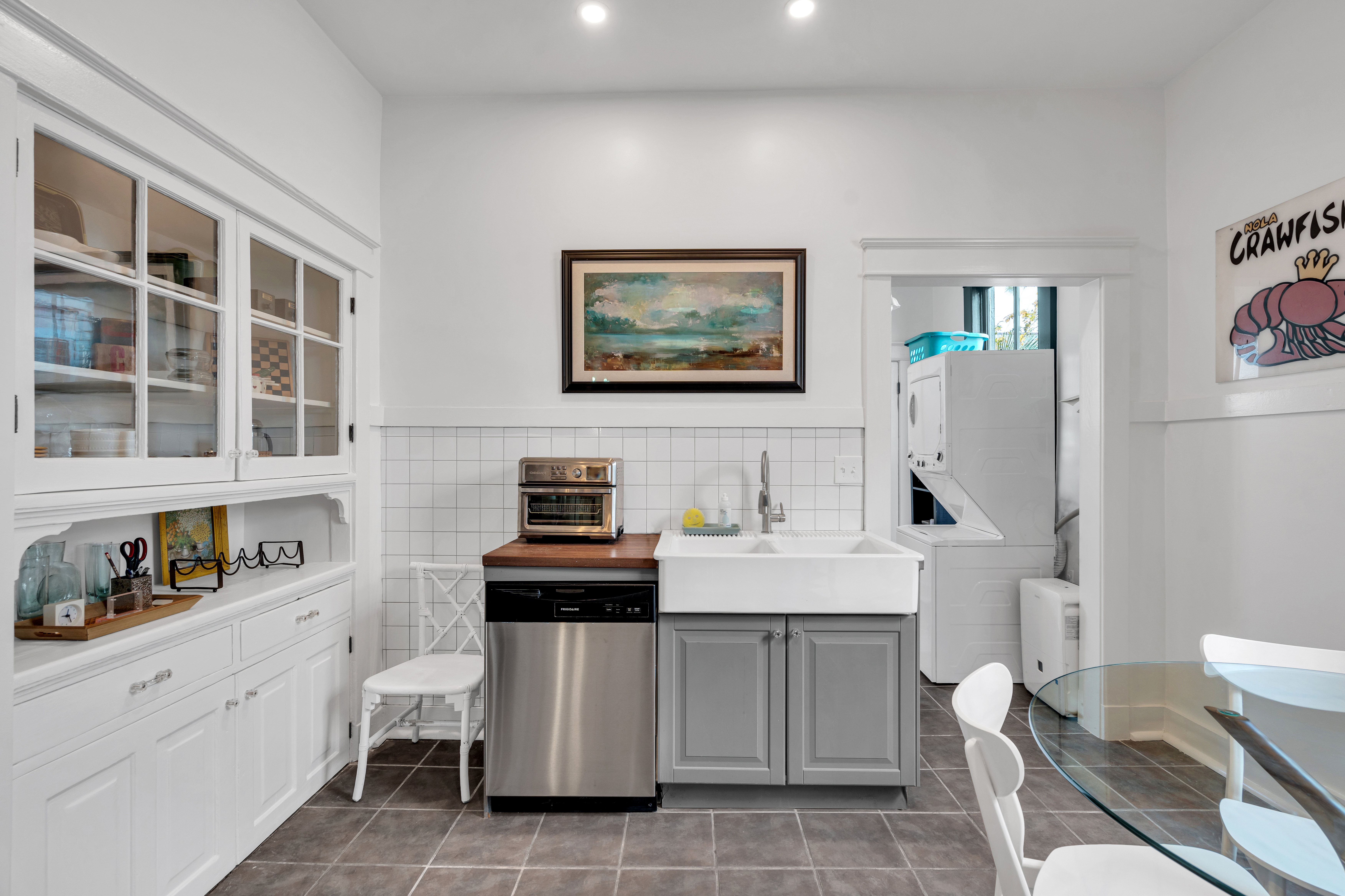 Bright kitchen with modern appliances