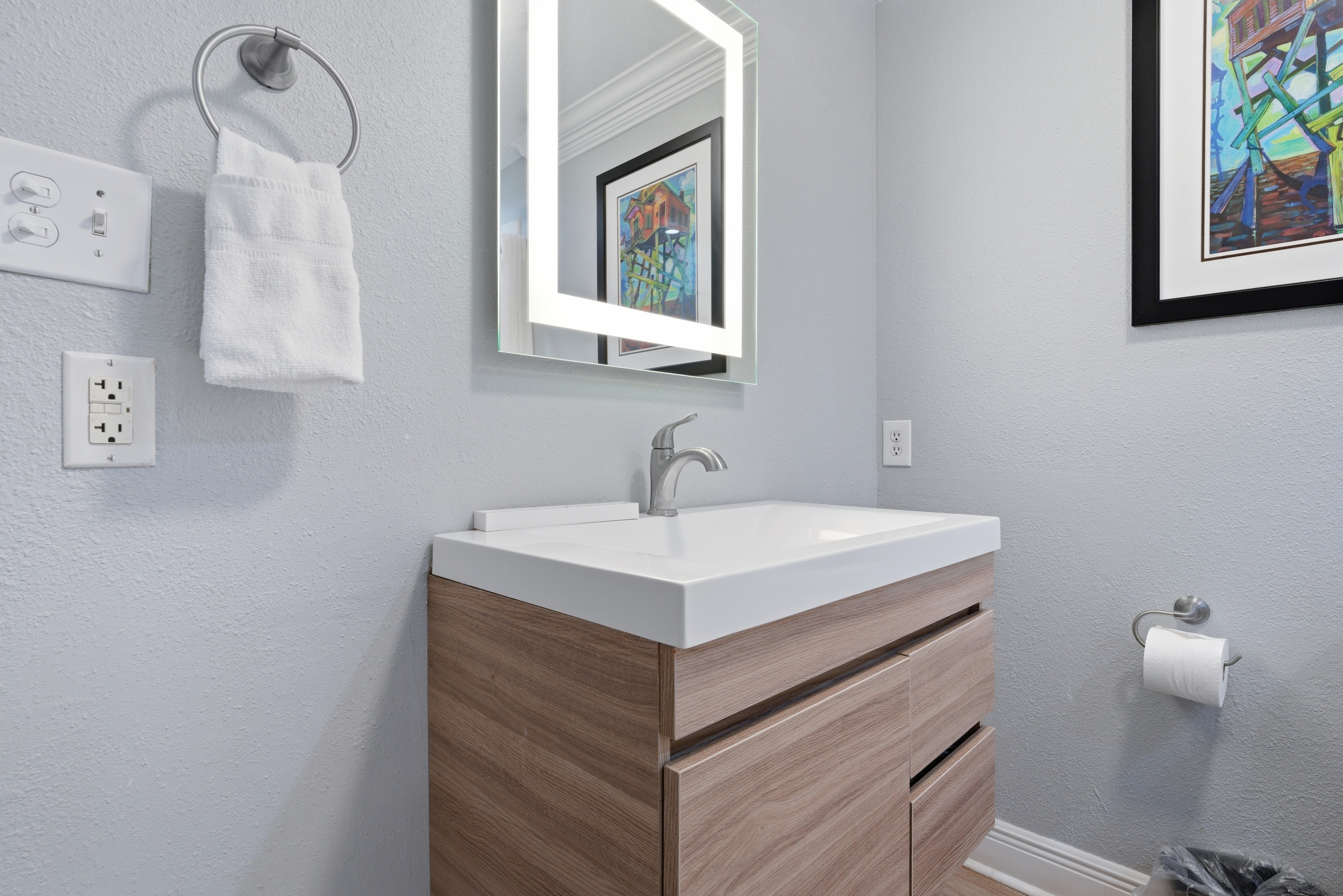 Fresh vanity with a polished feel