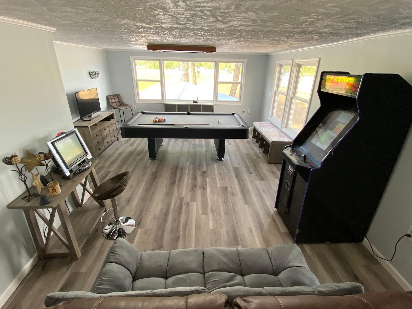 Living room with arcade games