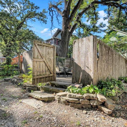 Fenced in patio area - accessible from the parking spot behind the house