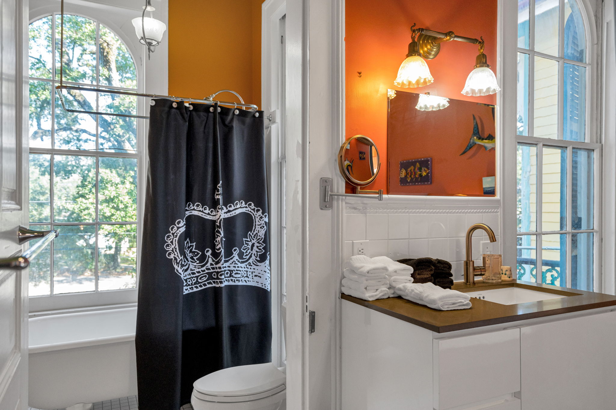 Enjoy a clean, well-appointed bathroom featuring modern finishes and ample counter space.