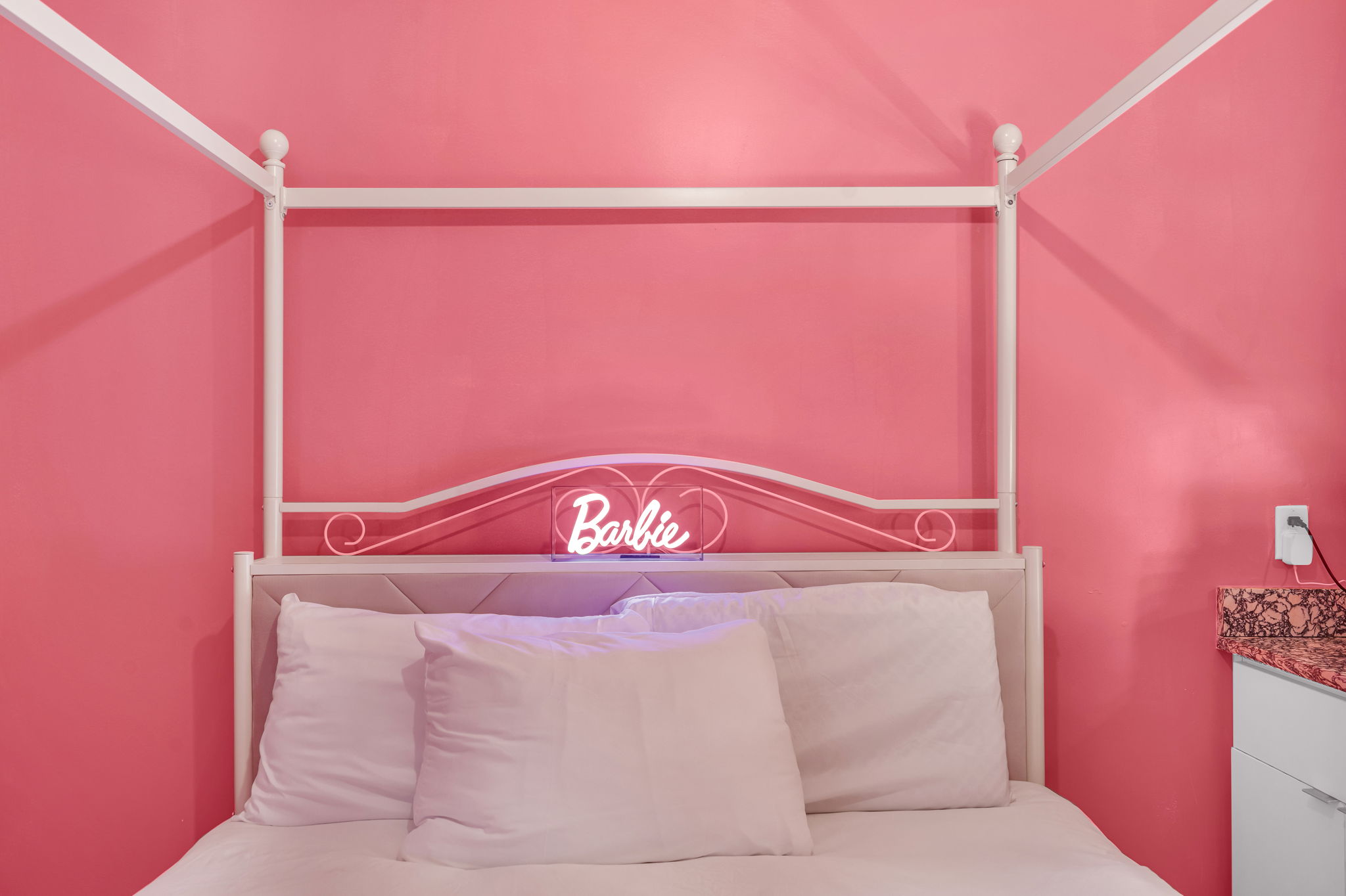 Iconic Barbie neon headboard
