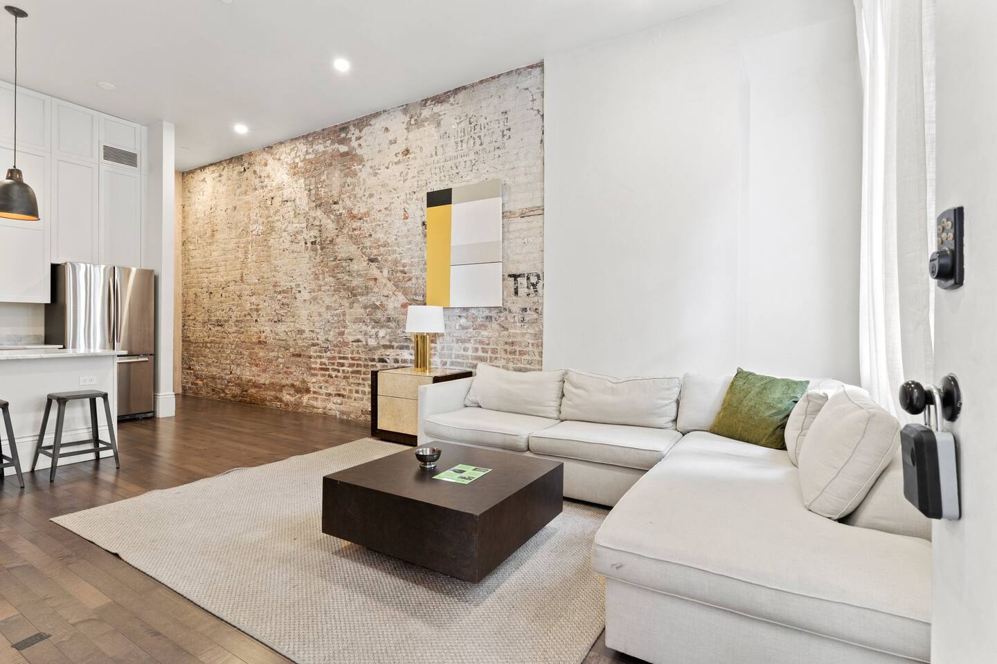 Living room in unit 102