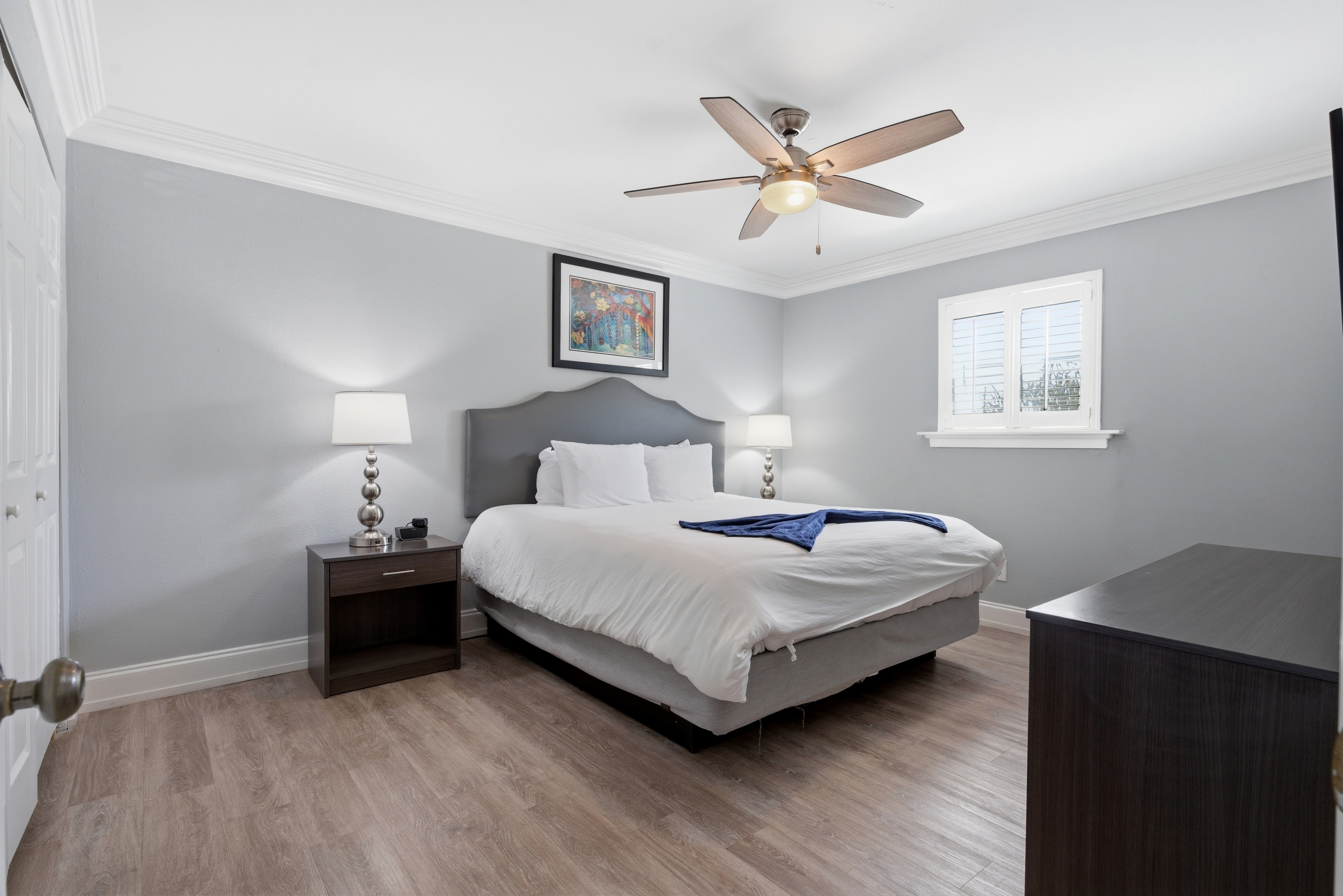 Bright sleeping space with calming light