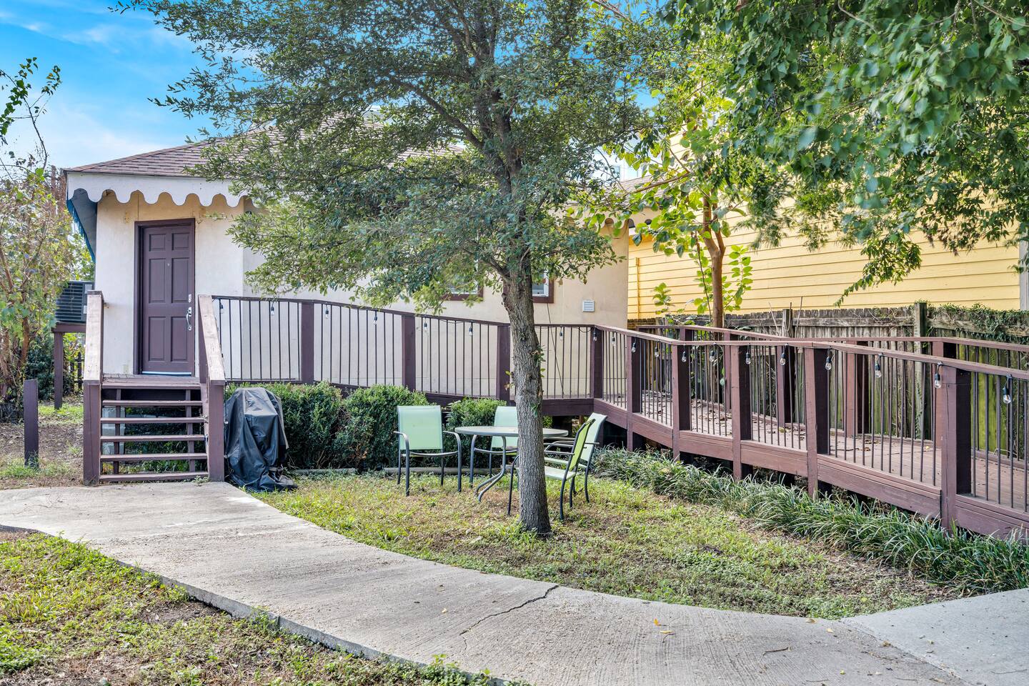 Spacious deck perfect for morning coffee